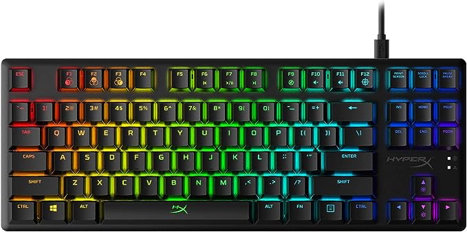 Tenkeyless Mechanical Gaming Keyboard, Software Controlled Light & Macro Customization, Compact Form Factor, RGB LED Backlit